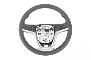 Naked steering wheel Buick Encore 17-19 leather black, scratches, broken frame