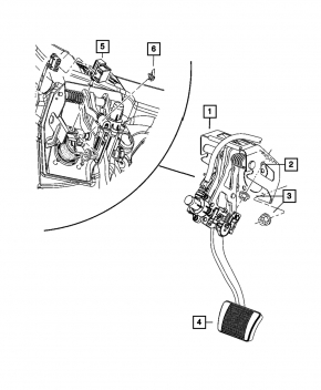 Brake Pedal Chrysler 300 11-23