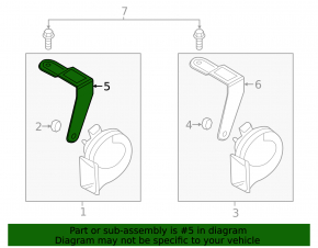 High signal bracket for the Audi Q8 19-25
