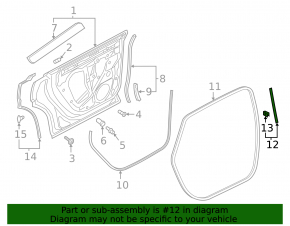 Rear left door seal bracket for Audi Q8 19-25