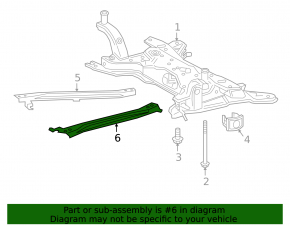 Left front subframe reinforcement for Toyota Prius 50 16-22