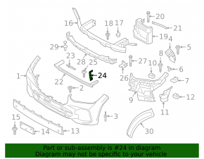 Bracket lower reinforcement front bumper right BMW X7 G07 19-