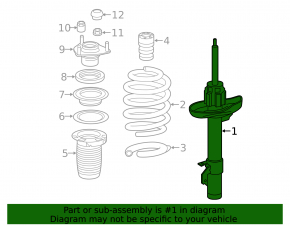 Shock absorber front left Acura MDX 14-20 AWD