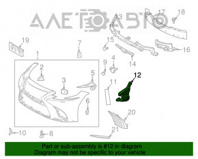 Front bumper mount left Lexus LS500 18-20