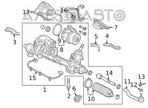 Left steering tip Honda Civic X FC 16-21