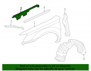 Right hood-fender seal for Toyota Avalon 2012