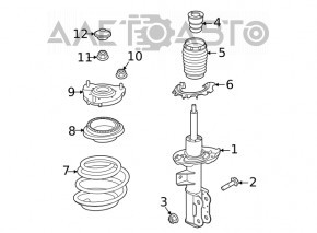 Front left shock absorber support Kia K5 21-24 1.6T