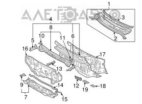 Metal wiper pan for Toyota Sienna 2010-2011