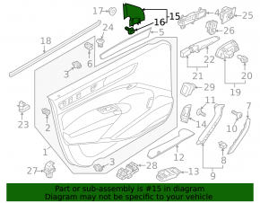 Side mirror plug front right VW Passat 20-22