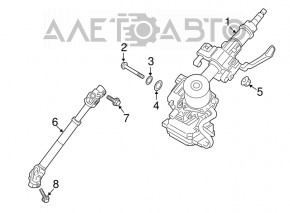 Steering column Hyundai Santa FE Sport 13-14 pre-rest with EPS, under start-stop, in a wedge