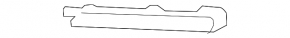 Right side grille insert for front bumper VW Jetta 15-18 USA without fog lights