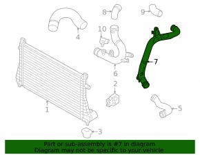 Left central intercooler pipe for Audi A3 22-26