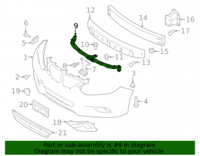 Front bumper bracket upper plastic Nissan Altima 16-18 rest