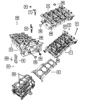 Cylinder head DODGE JOURNEY 11- 2.4 without camshafts
