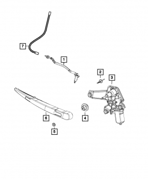 Rear wiper arm Jeep Renegade 15-