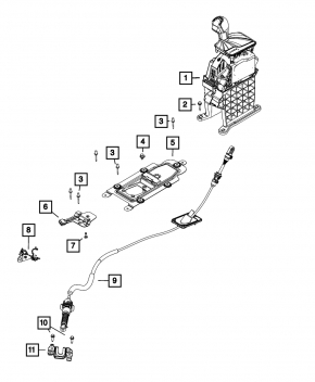Jeep Compass 23-25 automatic transmission cable