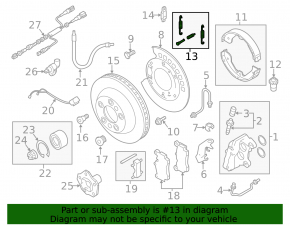 Left parking brake mechanism for Audi Q7 4L 10-15, complete