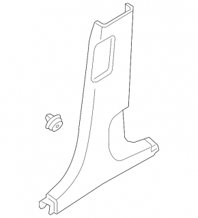 Center pillar trim lower right Hyundai Tucson 16-21 black