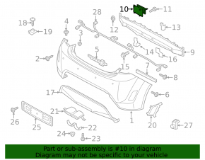 Rear bumper reinforcement fang left Hyundai Veloster 12-17