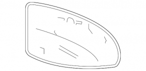 Mirror element left Toyota Camry v50 12-14 heating, BSM