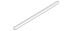 Glass seal inside rear right door Audi A4 B9 17-25