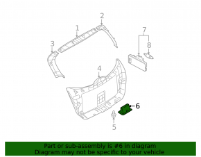 Nissan Rogue 08-15 inner tailgate handle