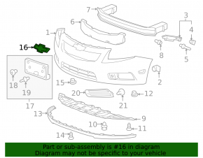 Emblem of the front bumper Chevrolet Cruze 11-14 prerest