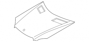The bare hood of a Mercedes X164 GL