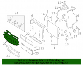 Upper radiator air duct Mercedes A-class V177 19-22 M260