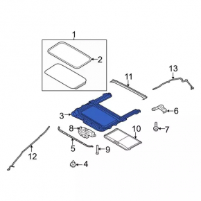 Hatch mechanism frame Ford Fiesta 11-19
