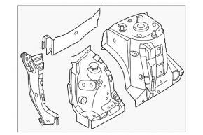 Front left quarter panel of Nissan Ariya 23-25