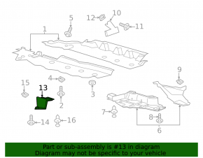 Rear bumper guard left Lincoln Nautilus 19-23