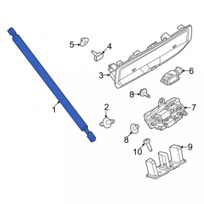 Shock absorber glass tailgate left Ford Bronco Sport 21-25