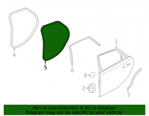 Jaguar I-Pace 19-25 rear left door seal