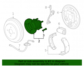 Rear left hub Chevrolet Cruze 11-15 R15