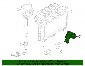 Map Sensor BMW X1 F48 16-22 B46 on the manifold
