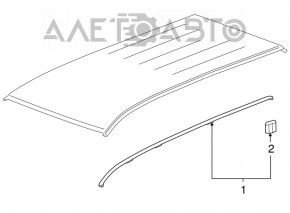 Roof lining right GMC Terrain 10-17