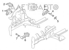 Engine mount central Kia Forte 4d 14-18 1.8, 2.0
