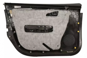 Door trim card front right Chevrolet Volt 11-15 black with silver insert, armrest leather, BOSE, scratches