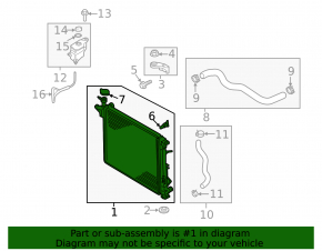 Radiator cooling water Kia Sorento 16-18 3.3