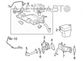 EGR valve cooler Lexus CT200h 11-17