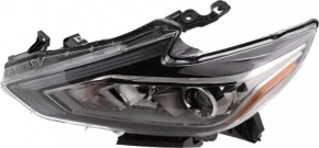 Nissan Altima 16-18 halogen left headlight, dark, DRL
