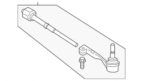 Steering rod with tip left BMW 3 G20 19-25 2.0T