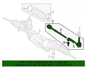 Steering rod with tip left BMW 3 G20 19-