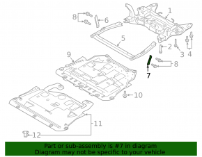 Front Subframe Reinforcement Bracket Left Volvo XC40 19-22