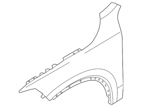 Volvo XC90 25-26 front right fender, aluminum, type 2