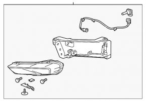 Fog light left PTF Honda Accord 13-15