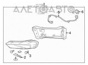 Fog light left PTF Honda Accord 13-15