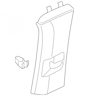 Rear pillar trim right VW Atlas 18-24 front, gray