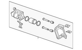 Rear right caliper Honda CRV 12-16 rusty